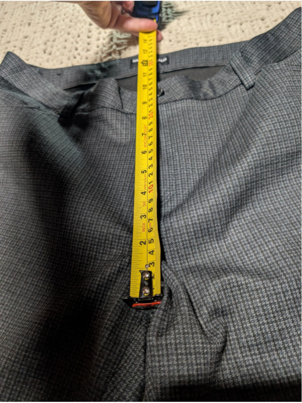 746 - Karl Lagerfeld Paris Size 14 Charcoal Check Tailored Dress Pants - Picture 11 of 11